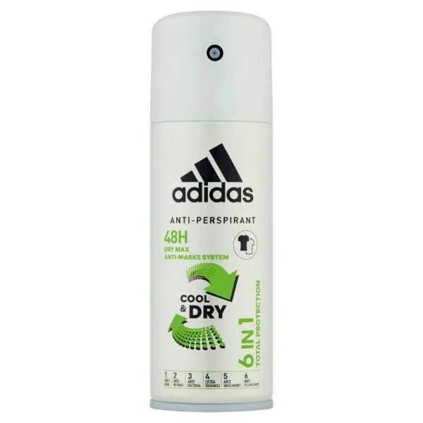 Adidas - 6 In 1 Cool & Dry Men Deodorant Spray